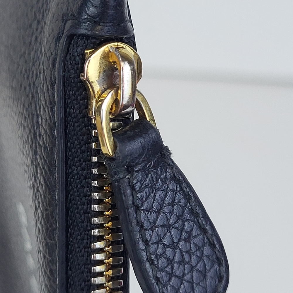 Balenciaga Logo Textured Leather Cash/Credit Card Zip Mini Wallet - Picture 4 of 7